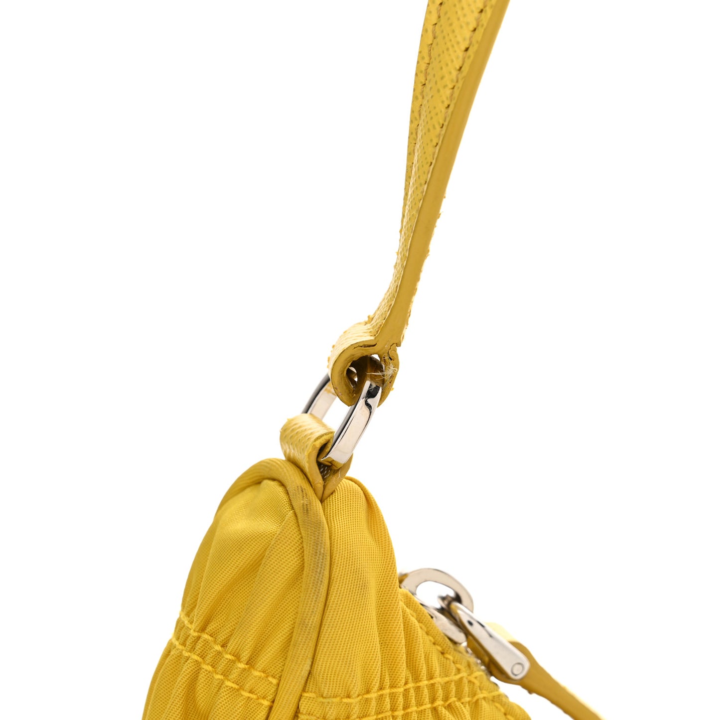 Tessuto Nylon Gaufre Shoulder Bag Giallo