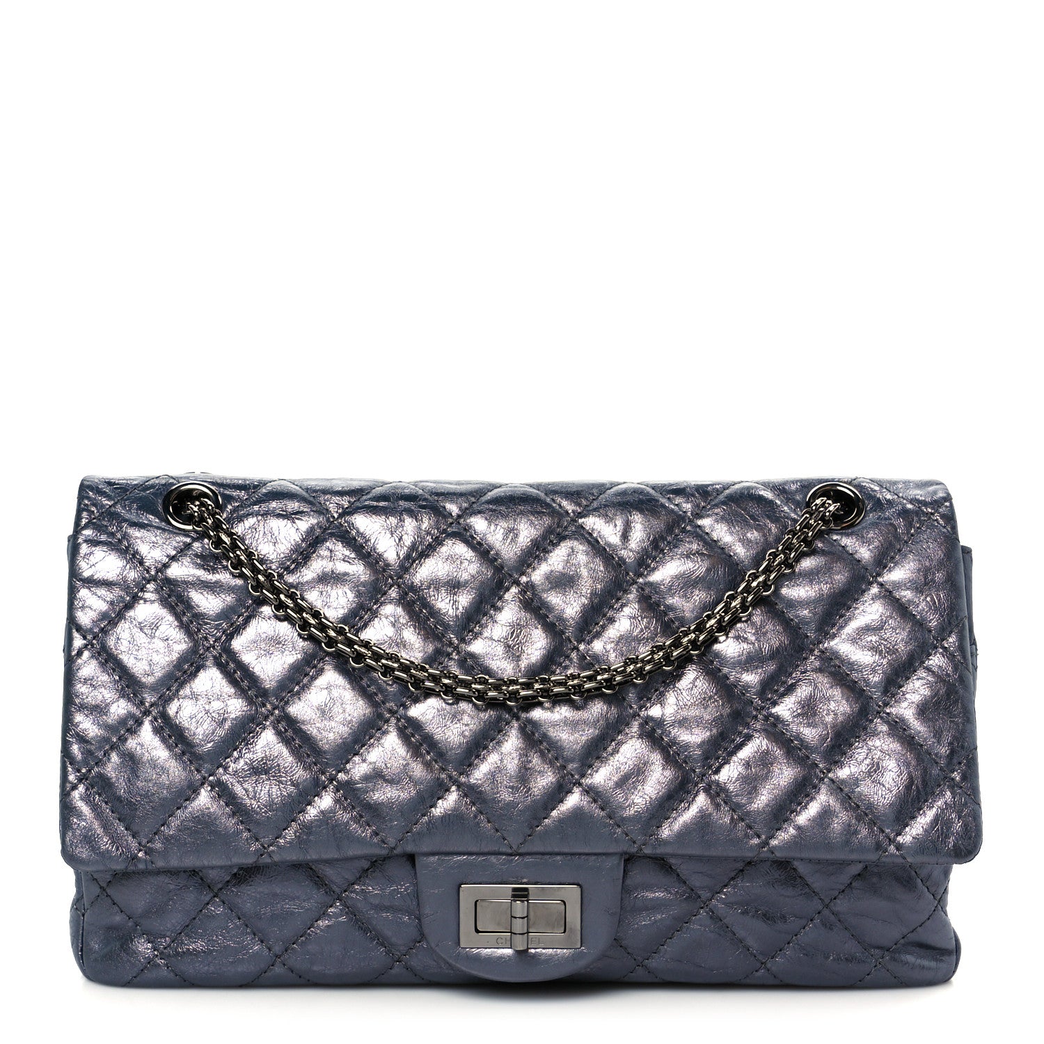 Chanel Metallic Aged Calfskin Quilted 2.55 Reissue 227 Flap Dark