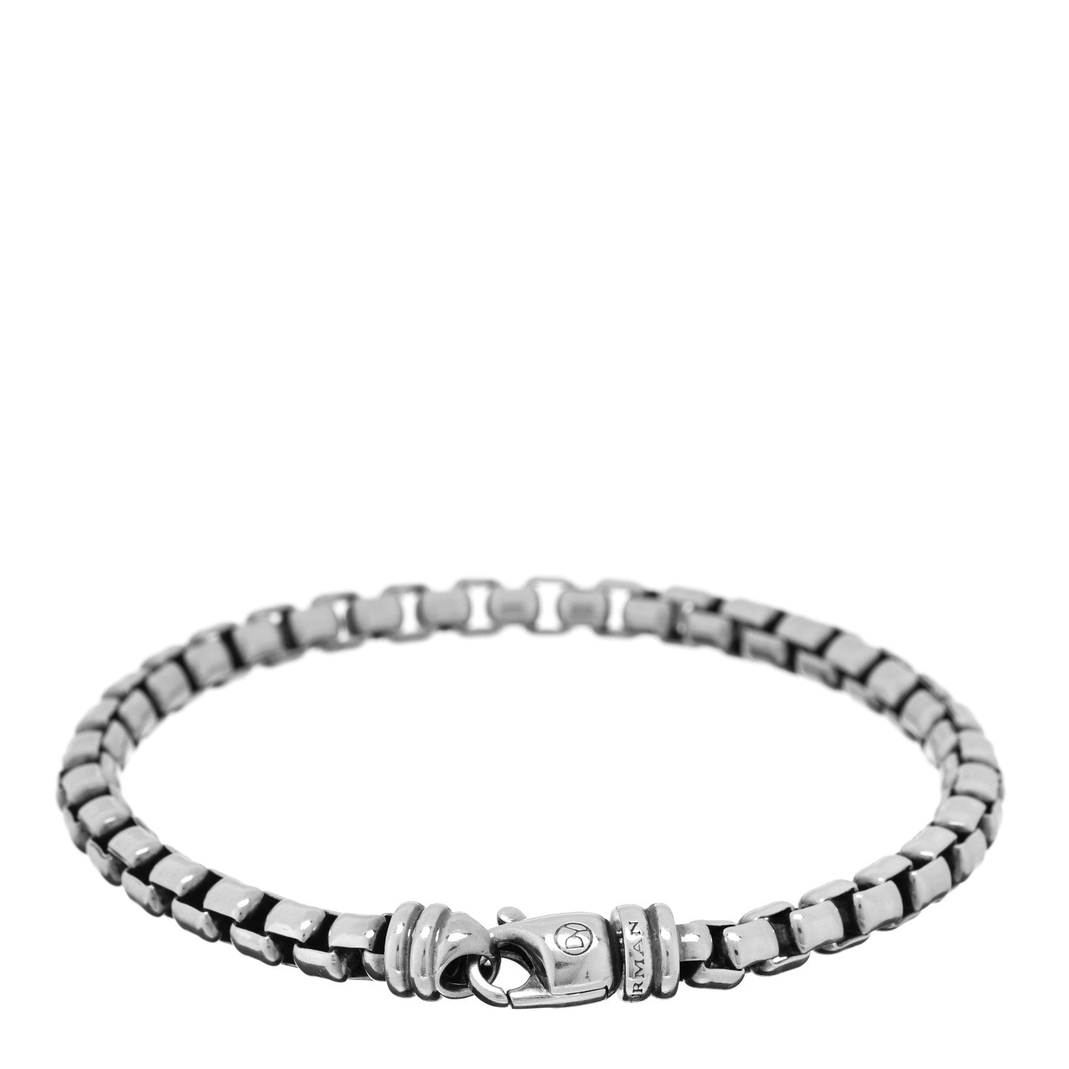 David Yurman Sterling Silver 5mm Box Chain Bracelet 3 of 3