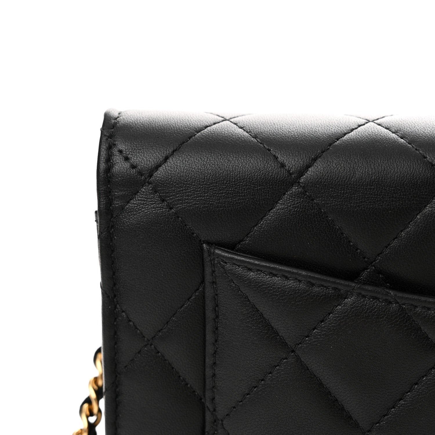 Chanel Lambskin Quilted Wallet On Chain WOC Black 13 of 15