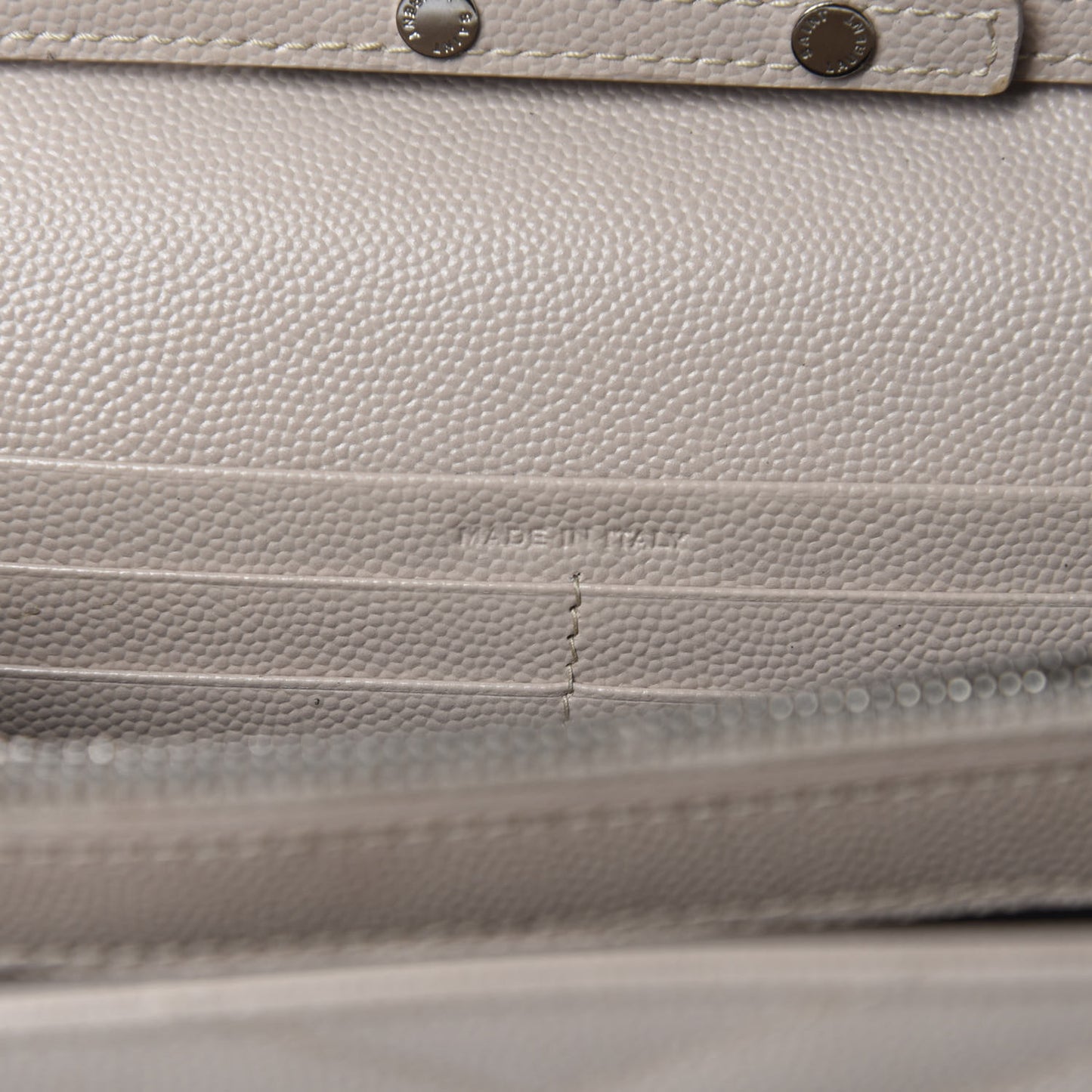 Grain De Poudre Matelasse Chevron Monogram Chain Wallet Nude Powder