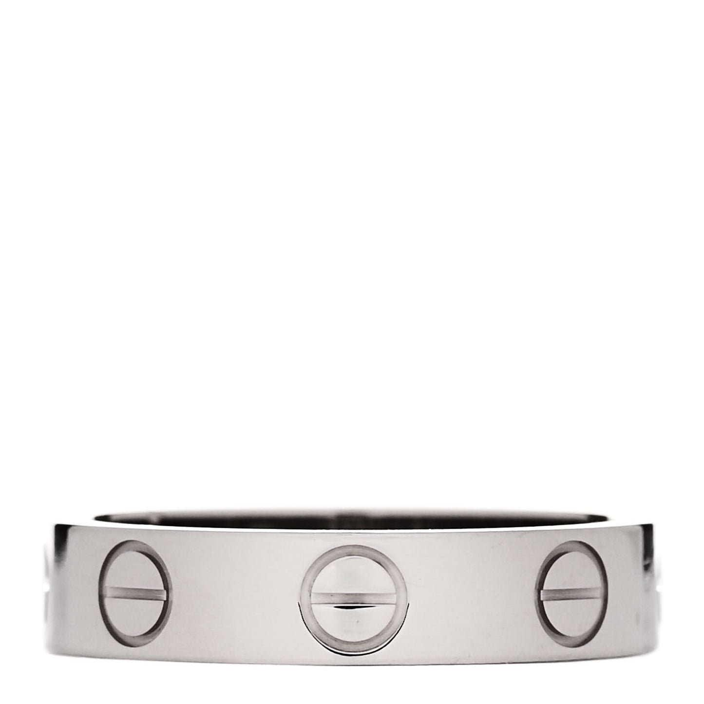 18K White Gold 3.5mm LOVE Wedding Band Ring 46 3.75