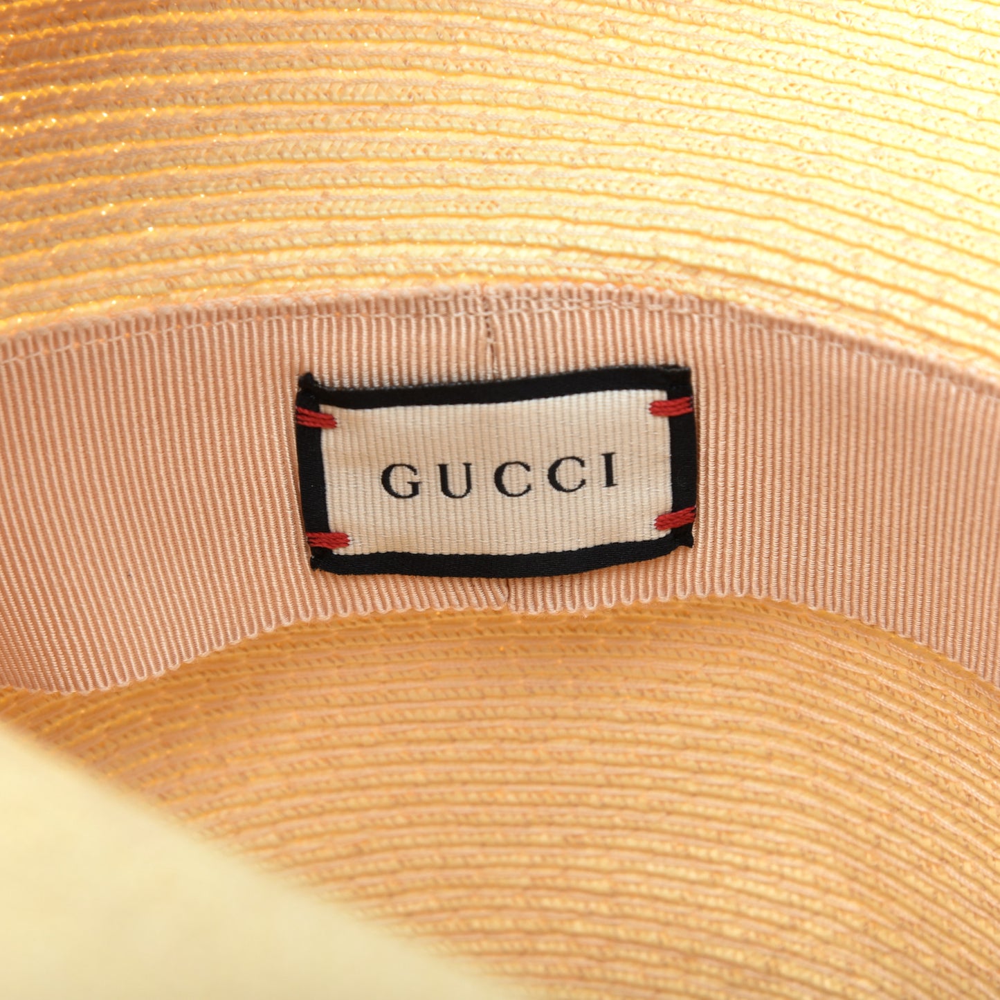 Raffia Double G Bucket Hat M Ivory