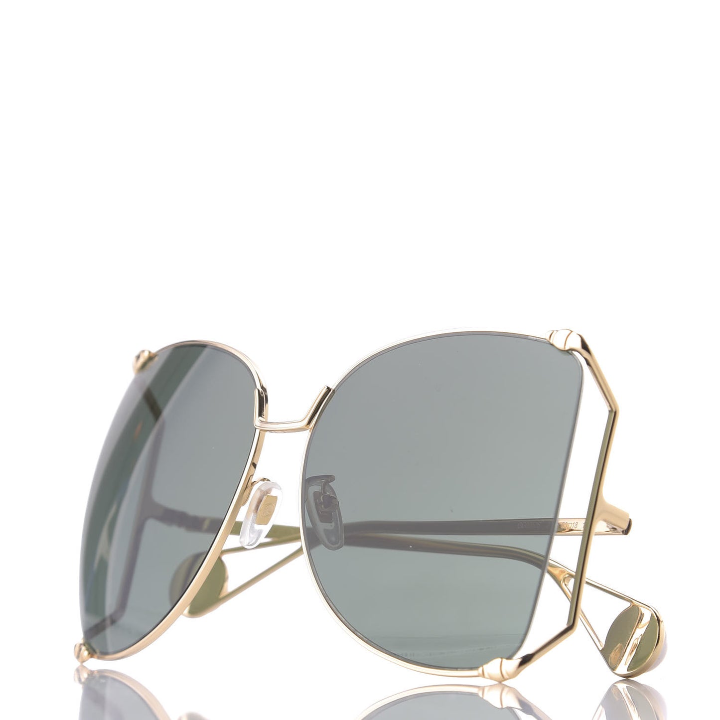 Oversized Round Sunglasses GG0252S Gold