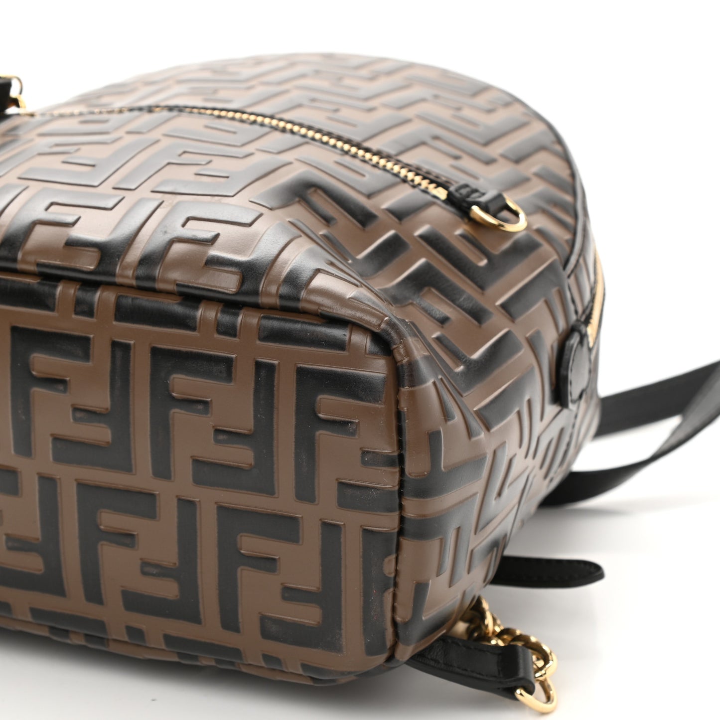 Vitello Bi-Color FF 1974 Embossed Mini Backpack Maya Black