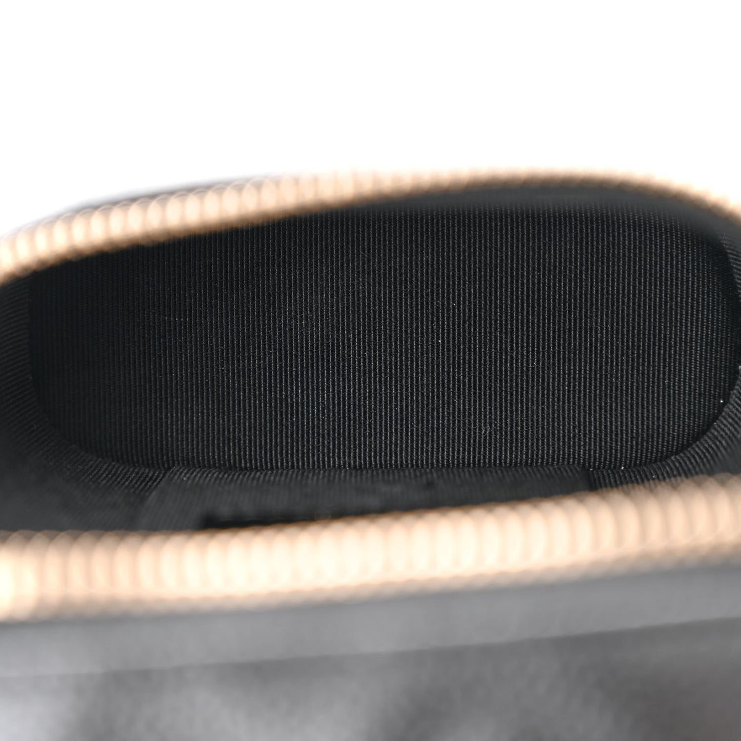 Caviar Quilted Top Handle Mini Vanity Case With Chain Black