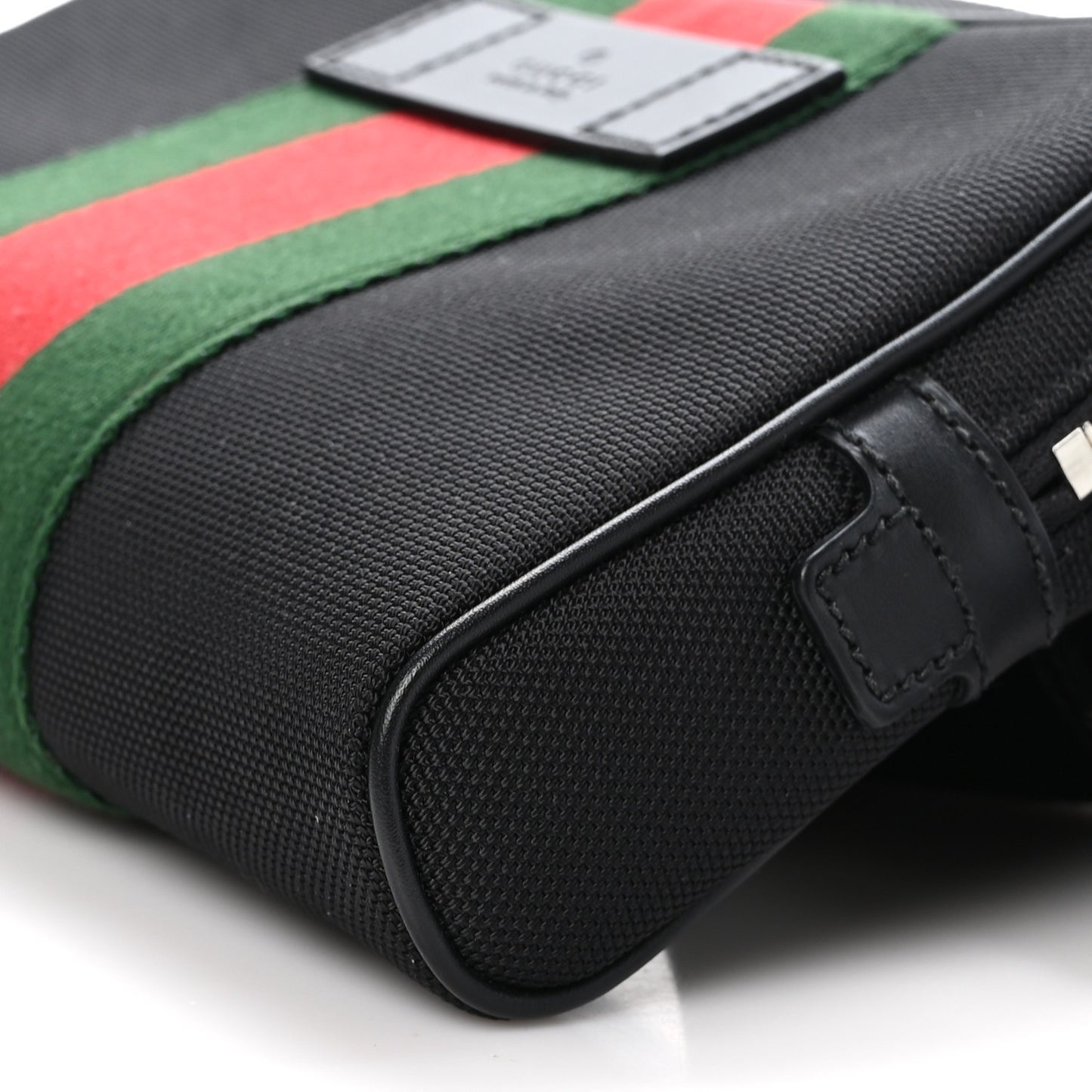 Canvas Web Slim Belt Bag Black