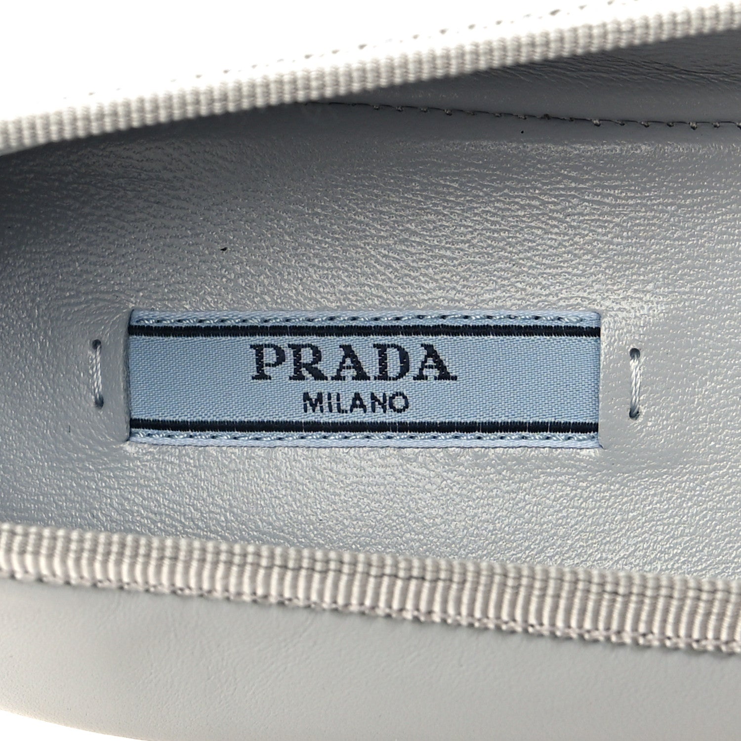 Prada Metallic Lambskin Bow Ballerina Flats 38.5 Fiordaliso 7 of 9