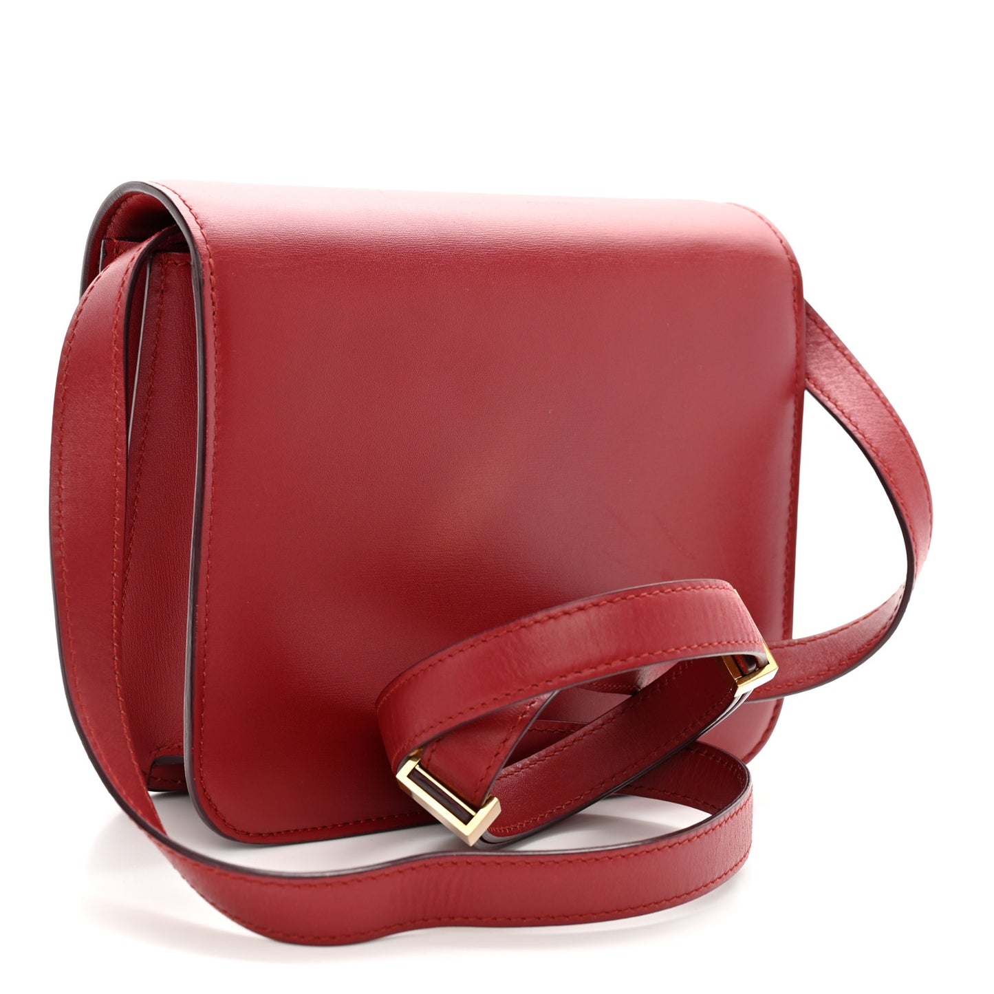Box Calfskin Teen Classic Box Flap Bag Red