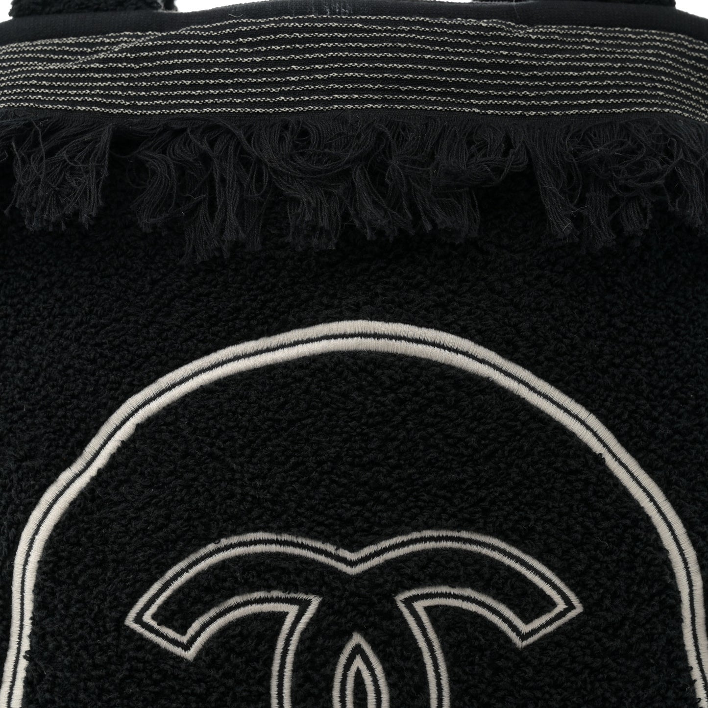 Terry Cotton CC Beach Tote Towel Set Black