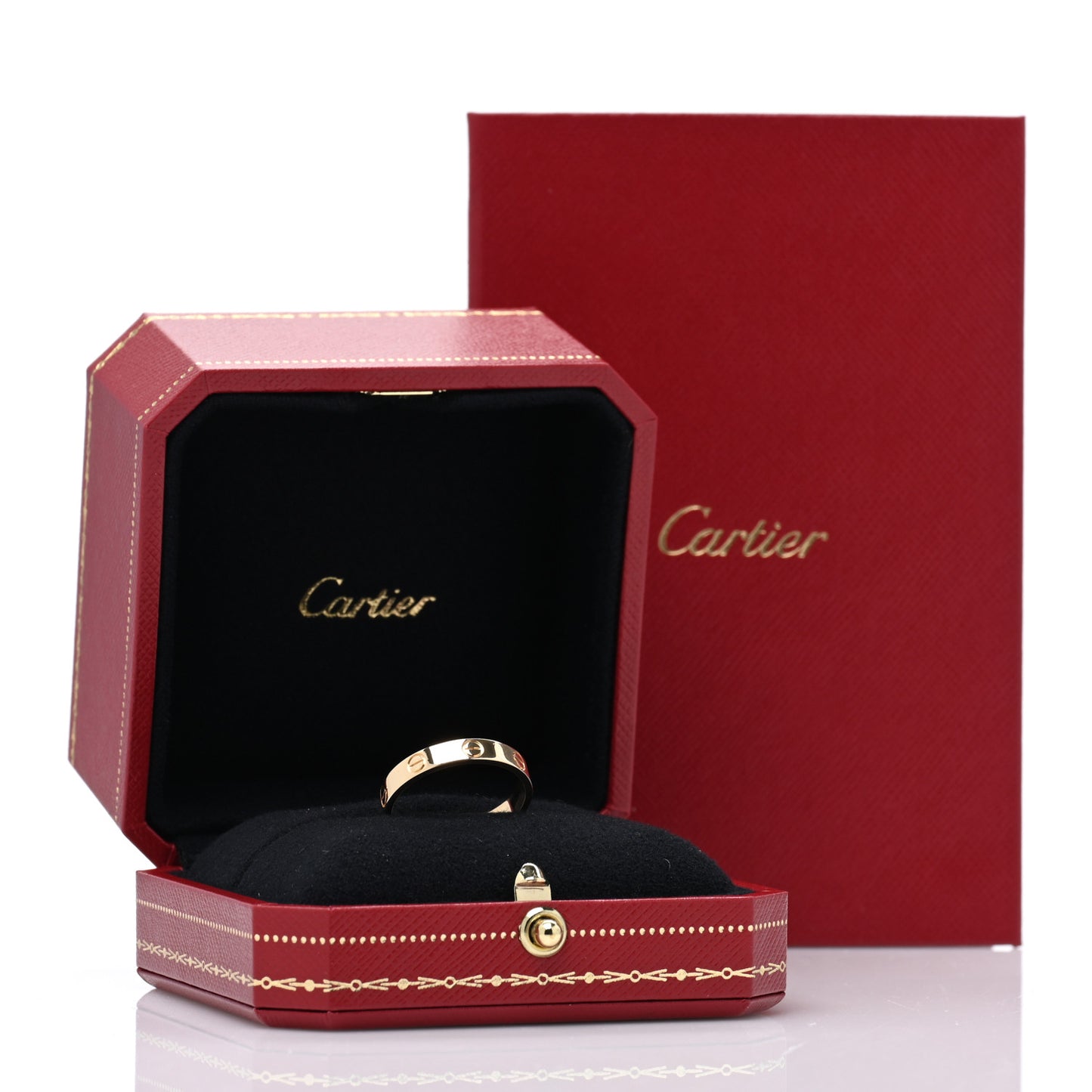 18K Yellow Gold 3.5mm LOVE Wedding Band Ring 58 8.25