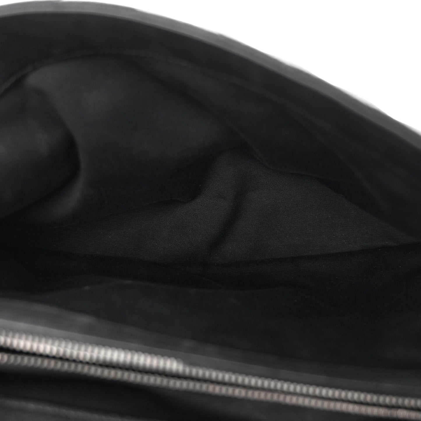 Sheepskin Matelasse Chevron Monogram Large College Satchel Black