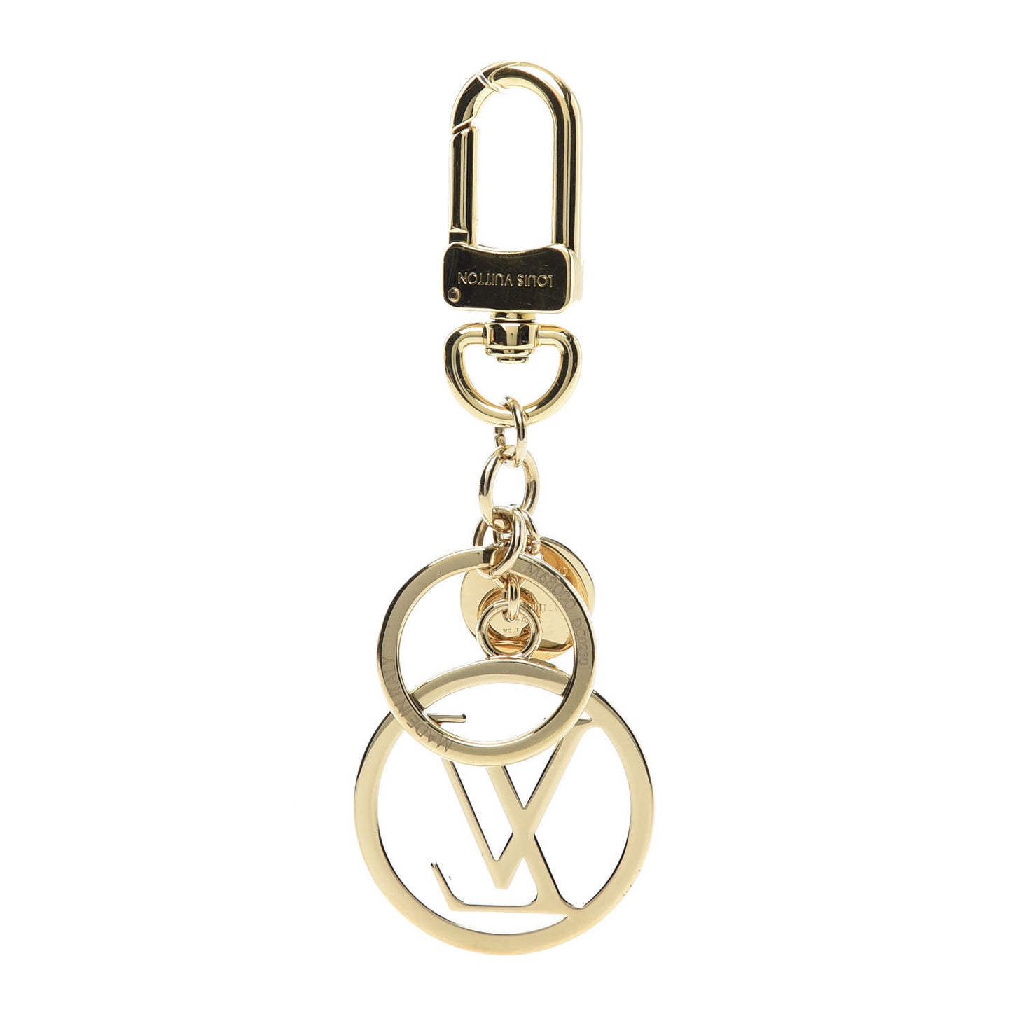 LV Circle Bag Charm Key Holder Gold