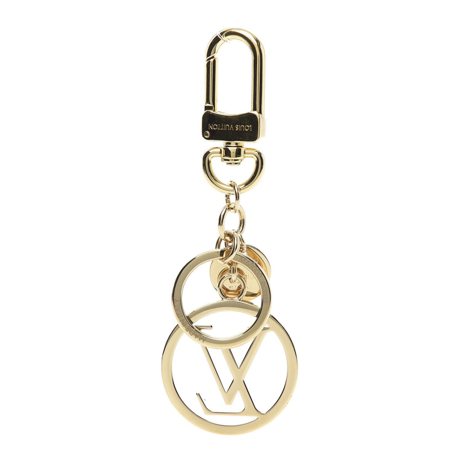 Louis Vuitton LV Circle Bag Charm Key Holder Gold 2 of 7