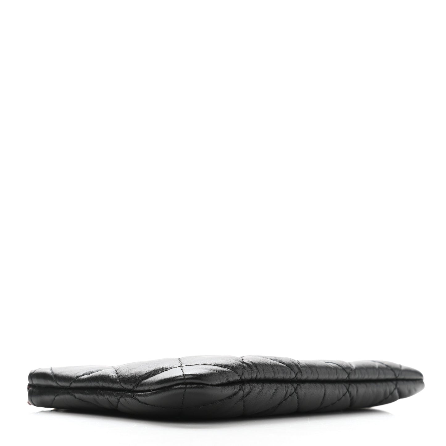 Aged Calfskin Quilted Small Reissue Cosmetic Case Black