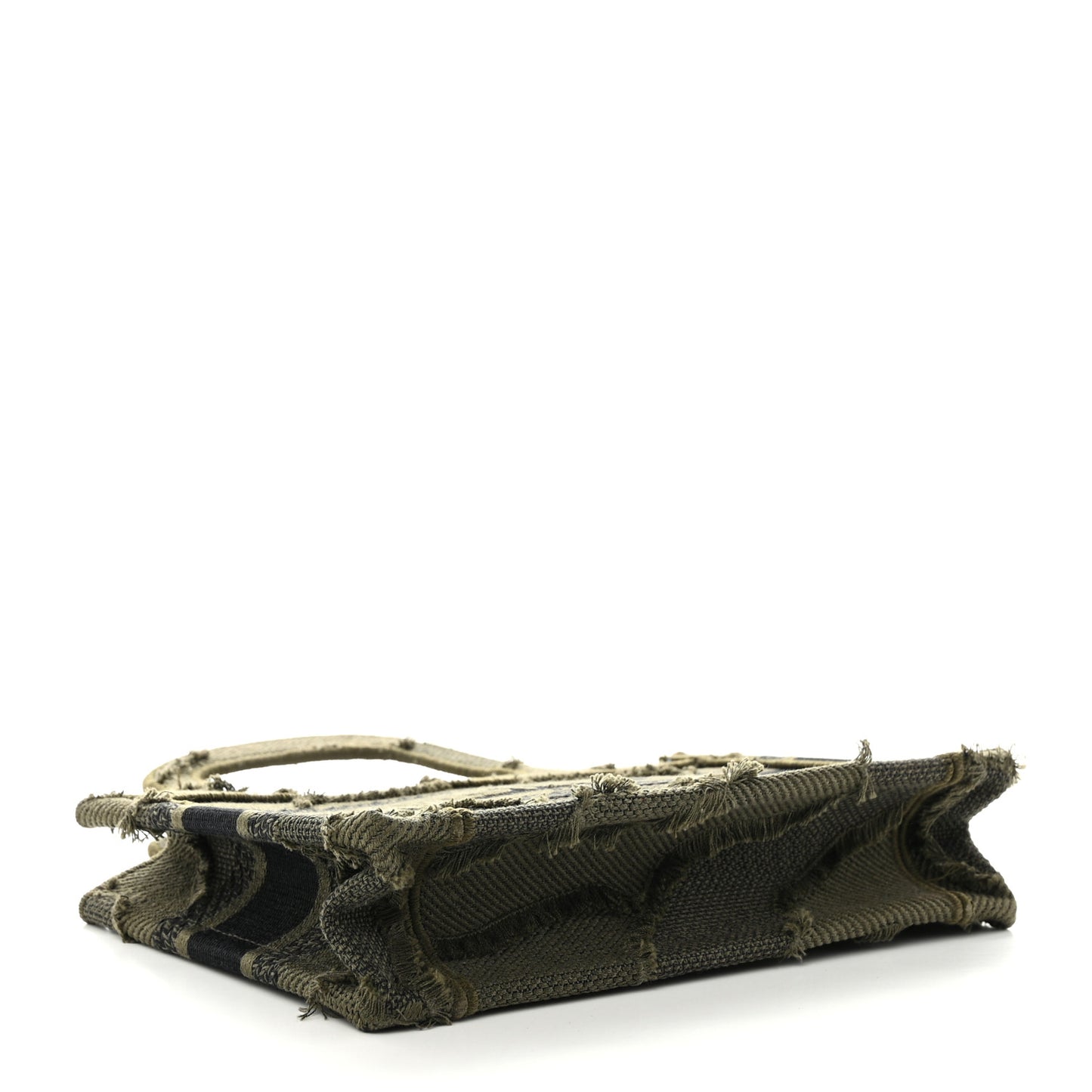 Canvas Embroidered Camouflage Mini Book Tote Green