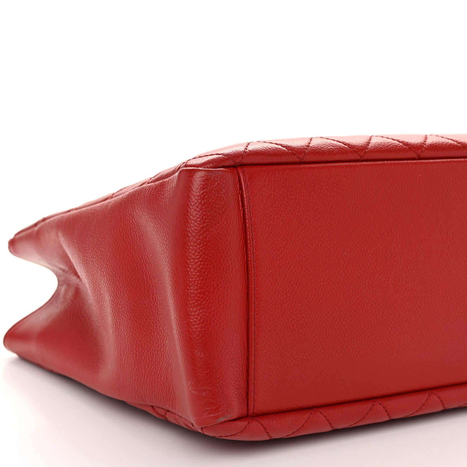 Chanel Caviar Quilted Grand Shopping Tote GST Red 9 of 10