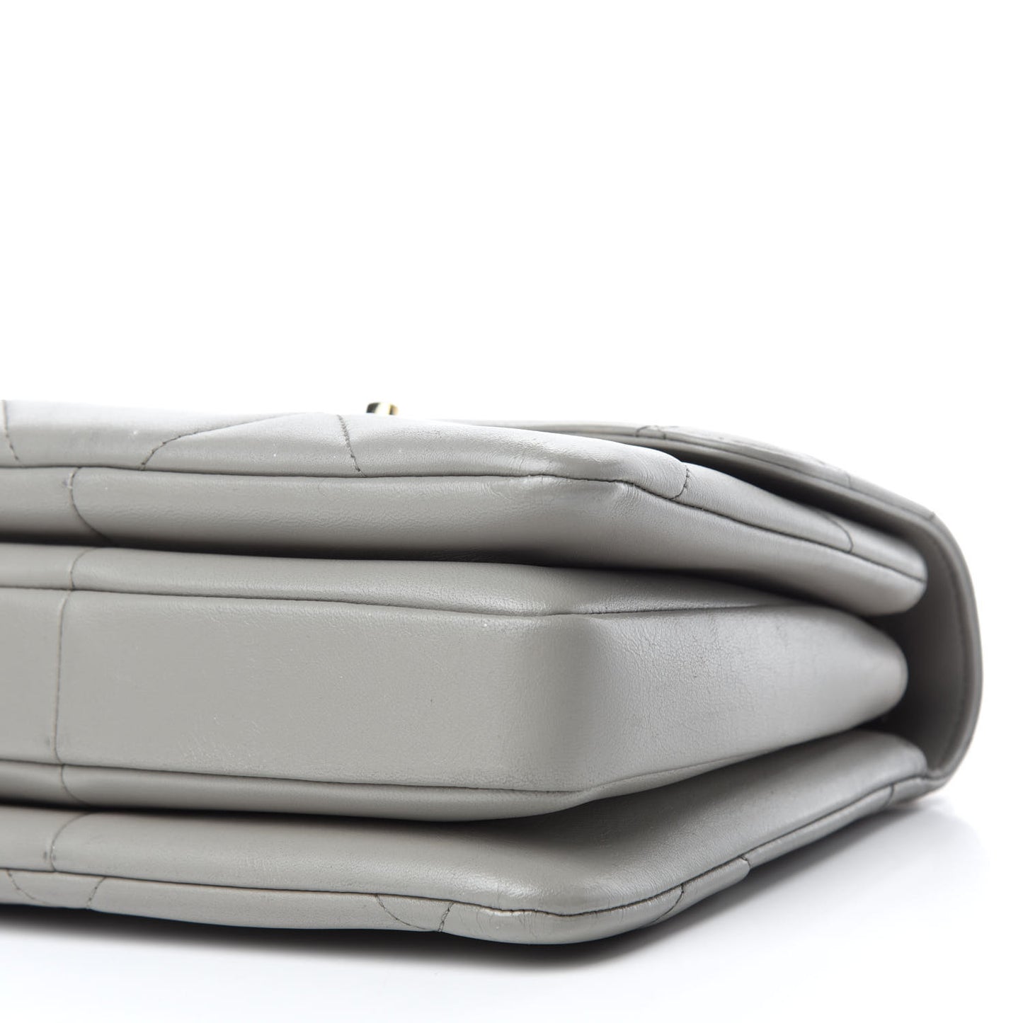 Lambskin Quilted Small Trendy CC Flap Dual Handle Bag Grey