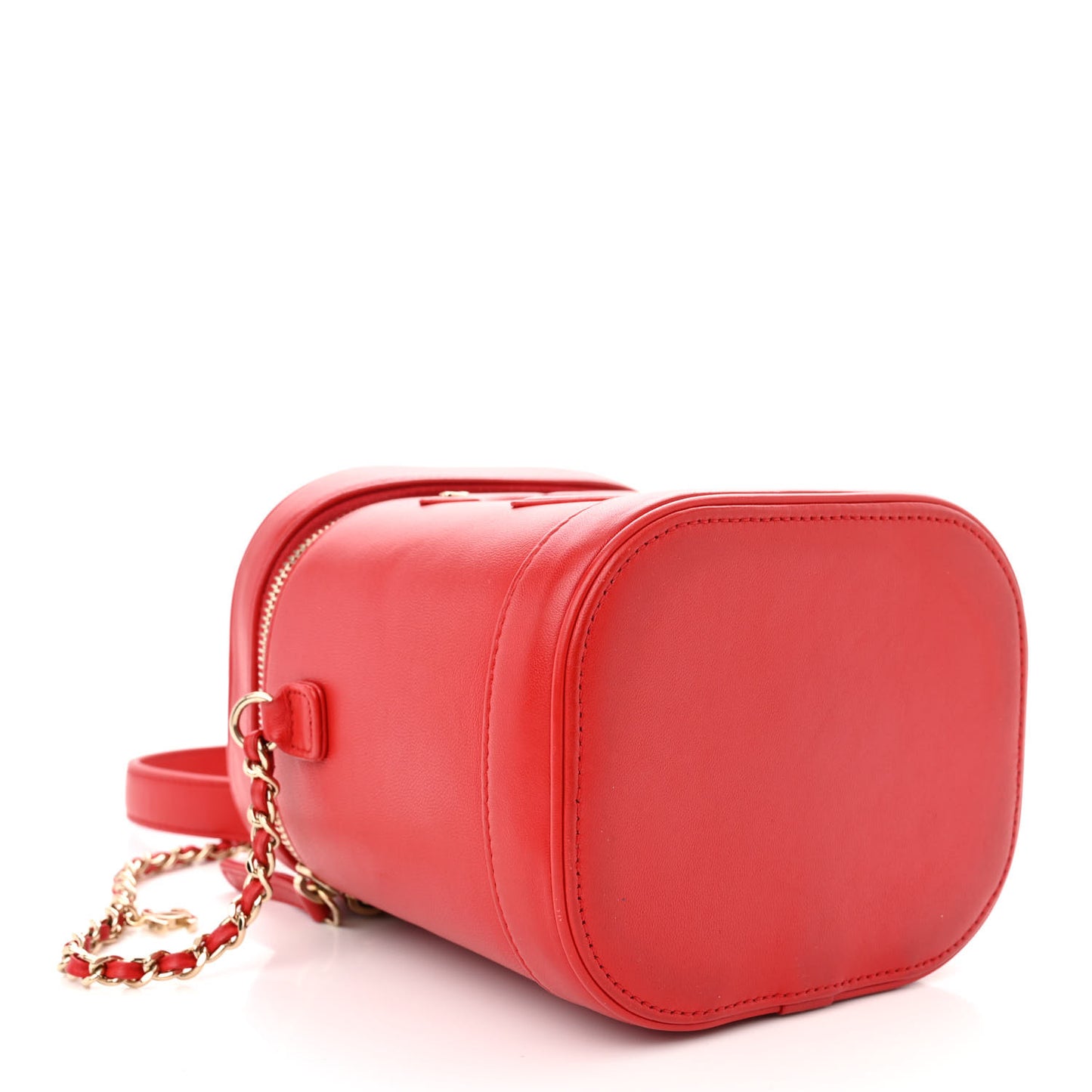 Lambskin Timeless Vanity Cosmetic Case Red