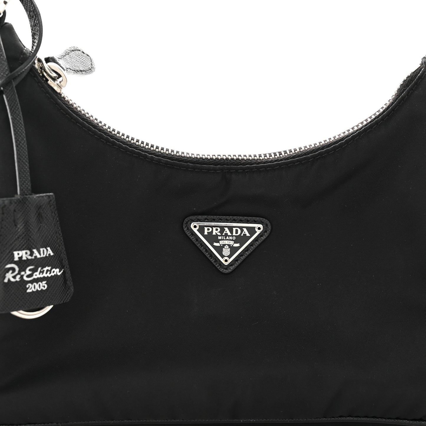 Tessuto Nylon Saffiano Mini Re-Edition 2005 Bag Black