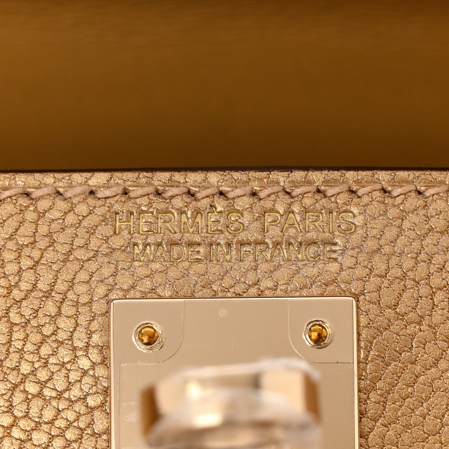 Hermes Metallic Chevre Chamkilight Mini Kelly Sellier 20 Dore 5 of 10