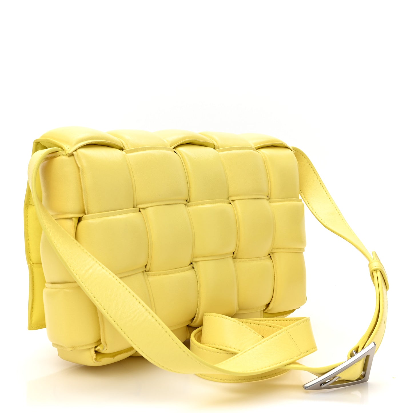 Nappa Maxi Intreccio Padded Cassette Crossbody Bag Sherbet
