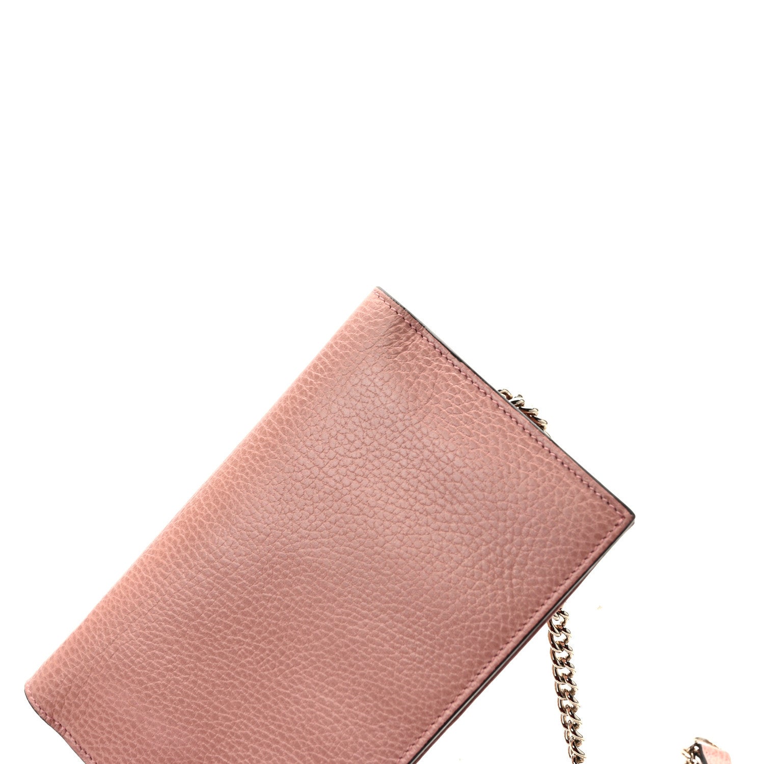 Gucci Dollar Calfskin Interlocking G Chain Wallet Soft Pink 11 of 11