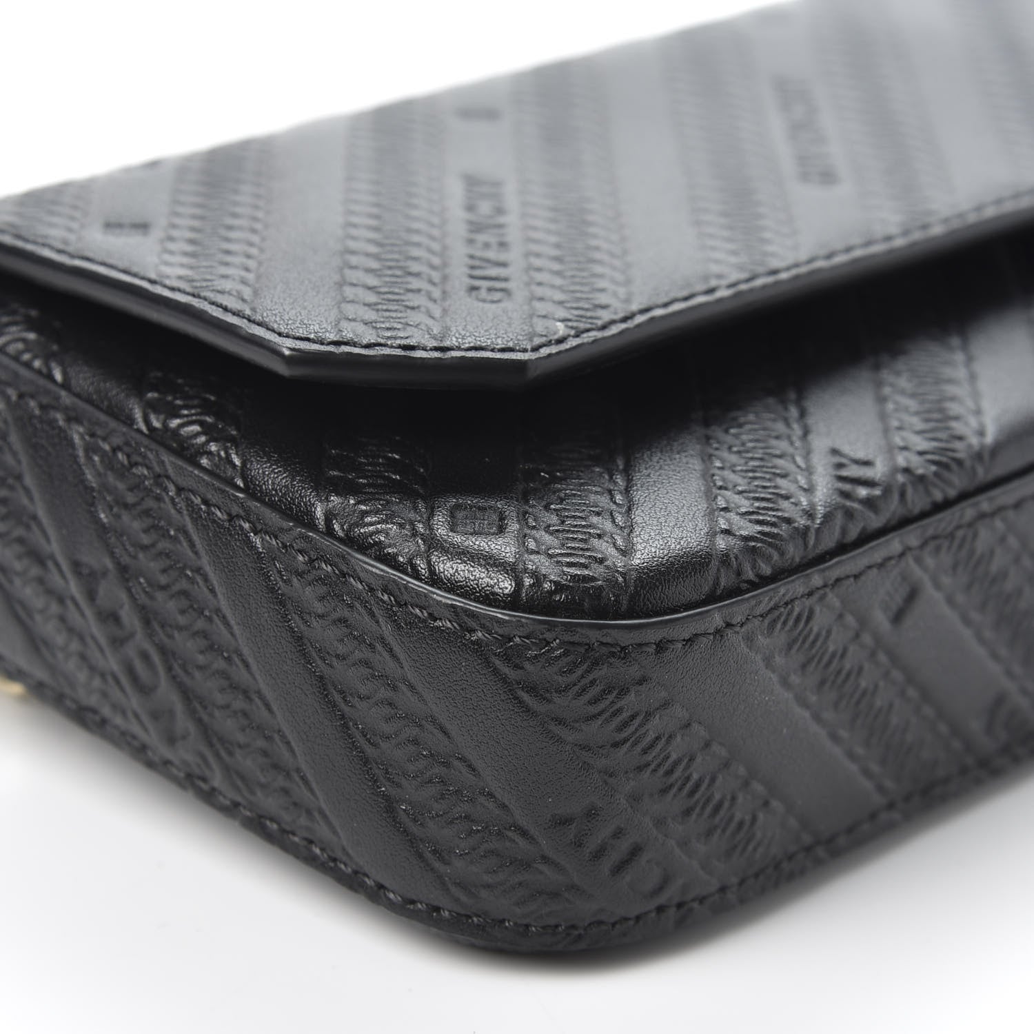 Givenchy Calfskin Chain Embossed Bond Pouch with Chain Black 5 of 8