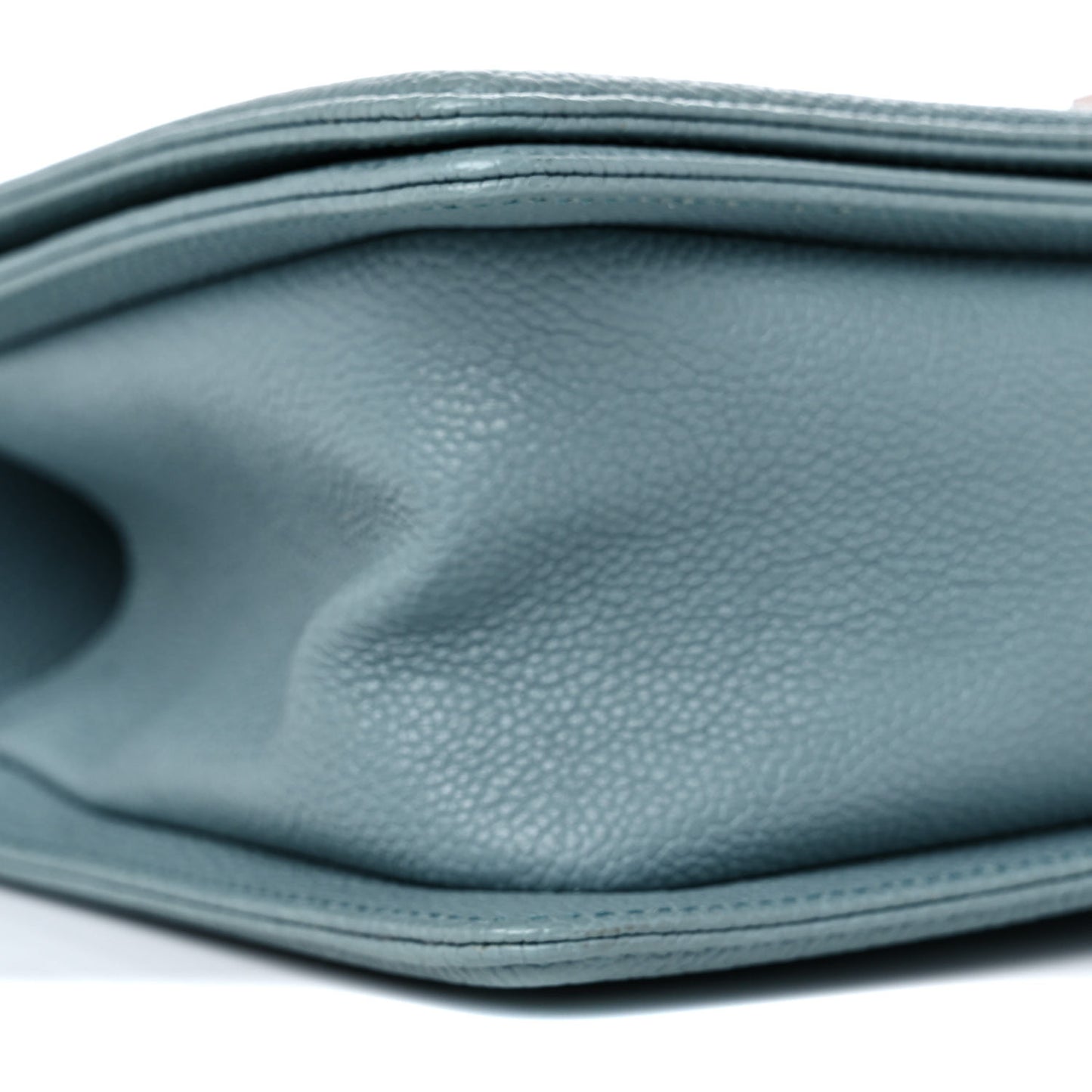 Caviar Quilted Medium Boy Flap Light Blue