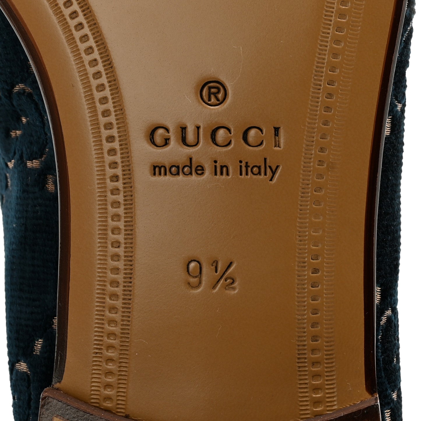 Velvet GG Monogram Horsebit Mens Jordaan Loafers 9.5 Blue Beige