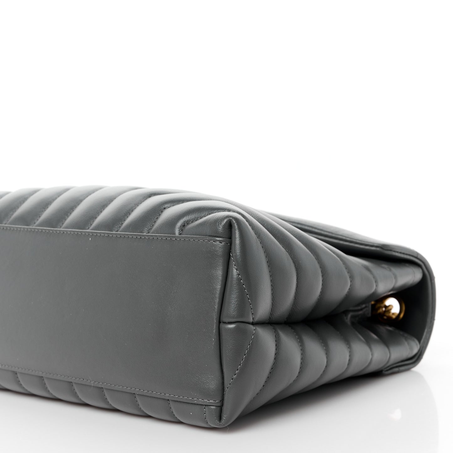 Calfskin Y Quilted Monogram Medium Loulou Chain Satchel Storm