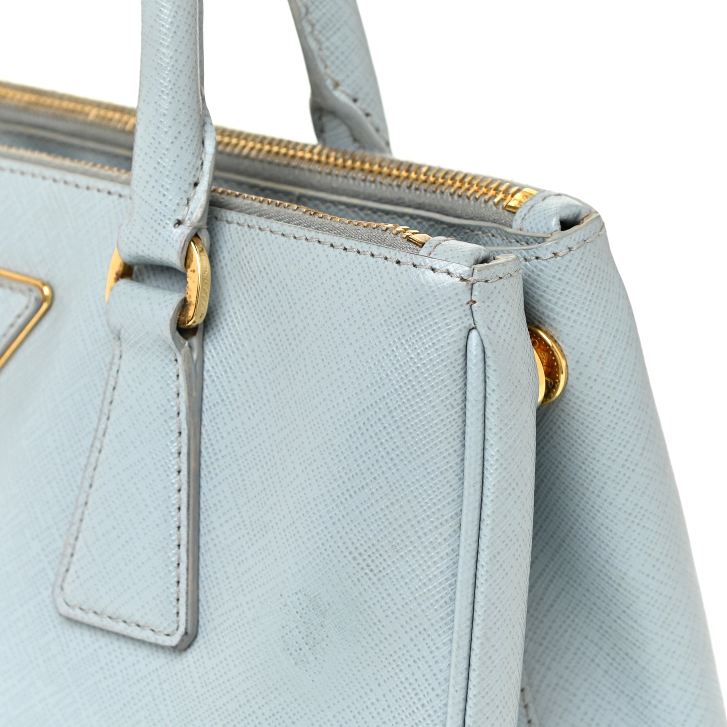 Saffiano Lux Mini Double Zip Tote Lago
