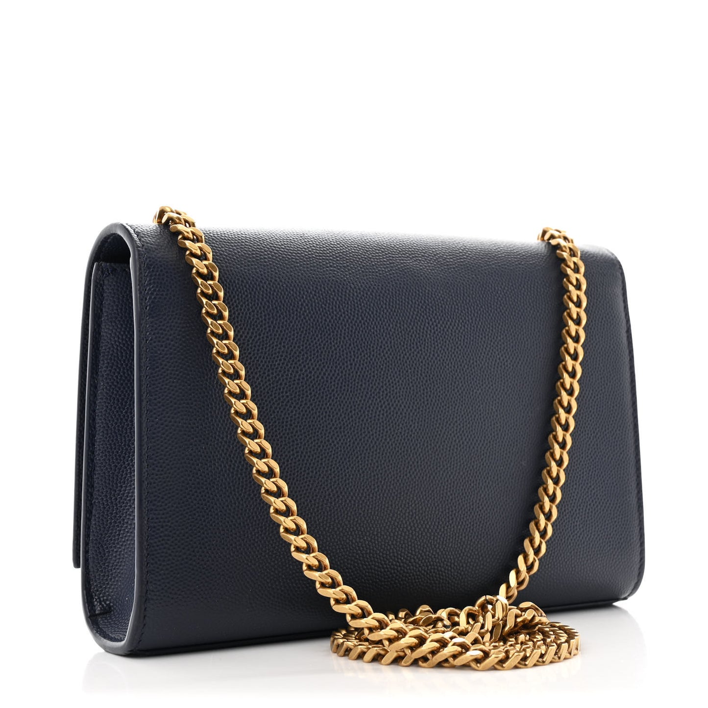 Grain De Poudre Small Classic Monogram Kate Tassel Satchel Blue Charron