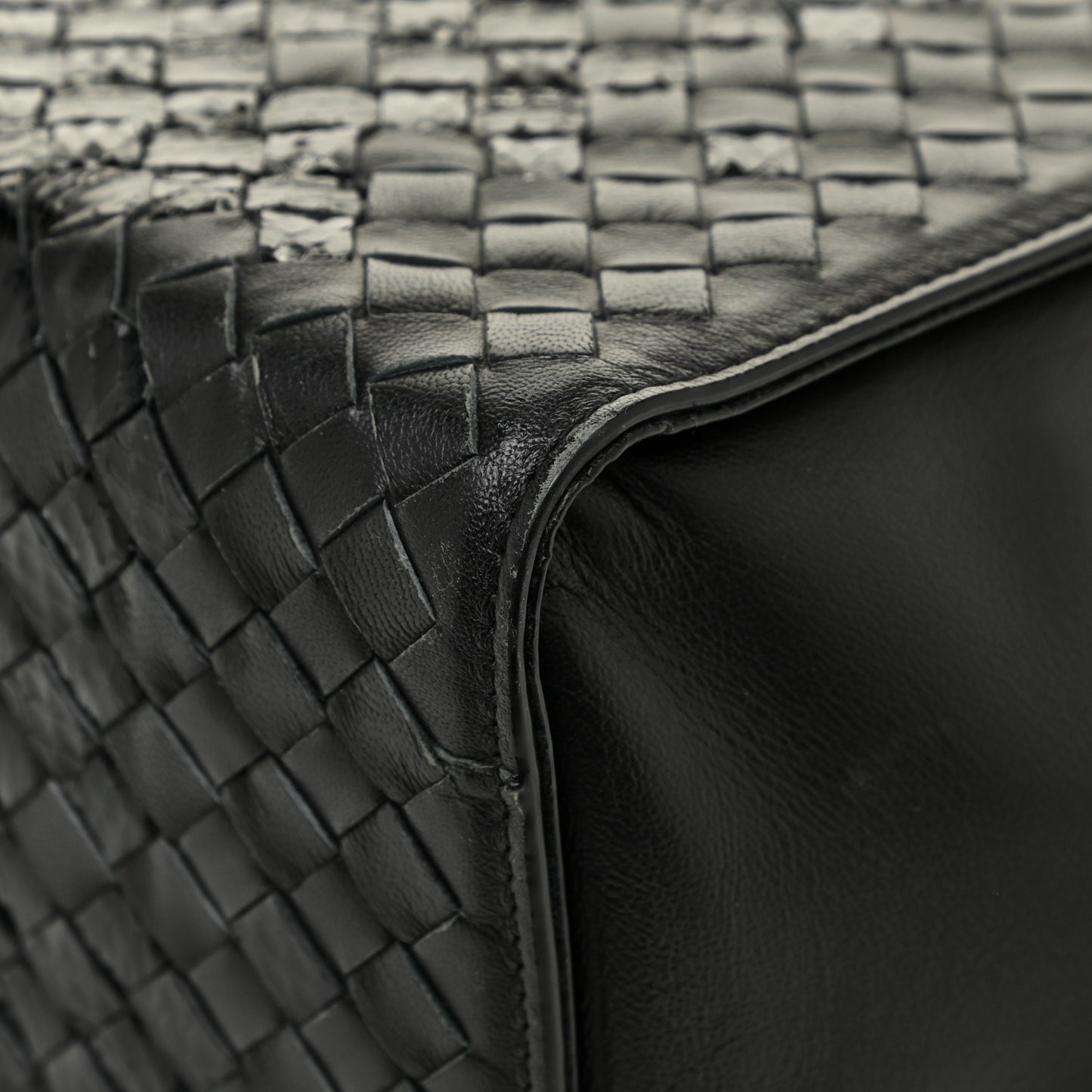 Nappa Ayers Intrecciato Small Tote Nero Black