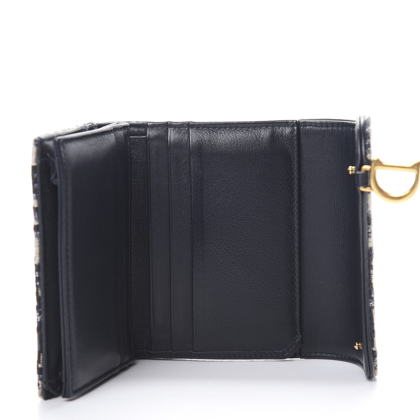 Oblique Saddle Lotus Wallet Blue