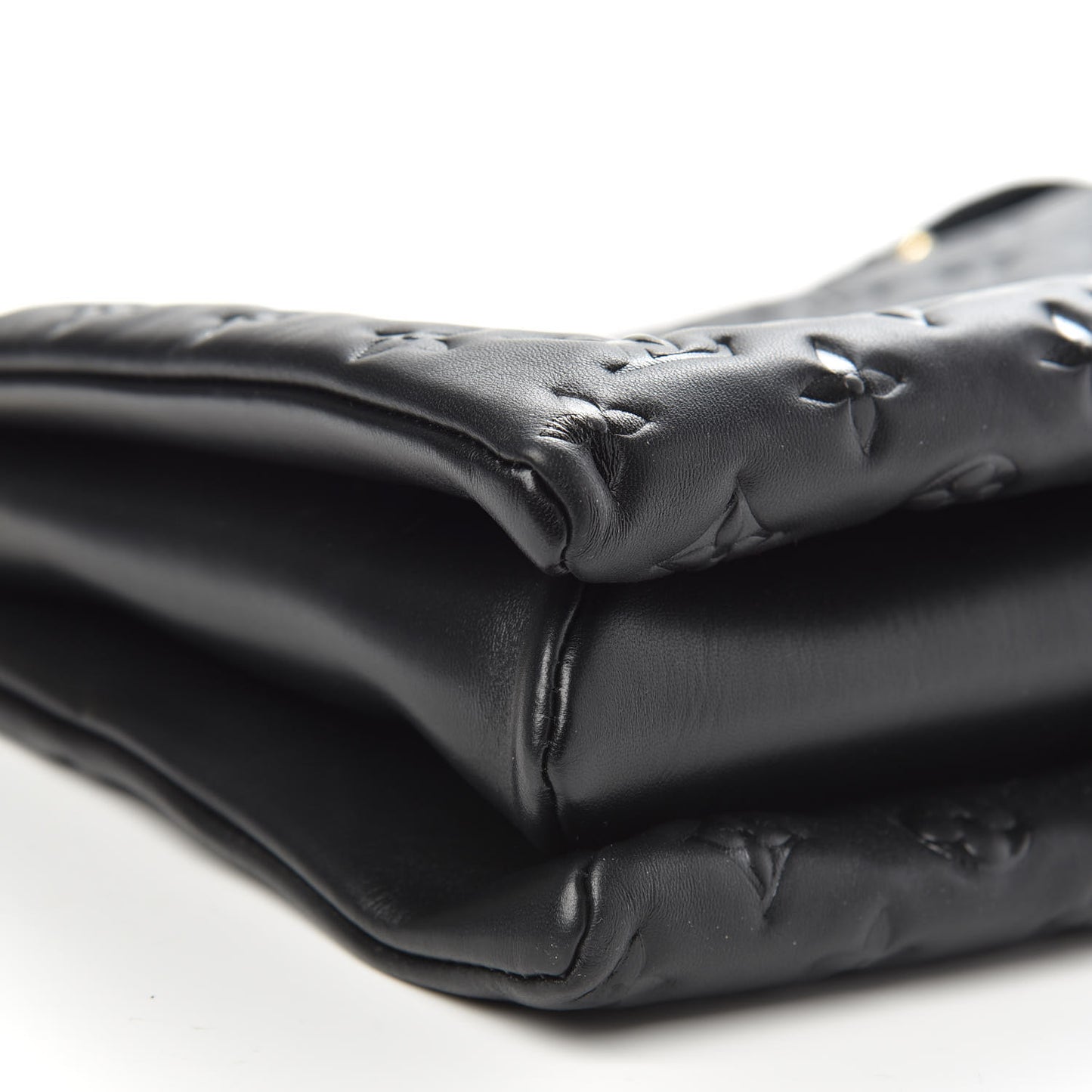 Lambskin Embossed Monogram Coussin MM Black