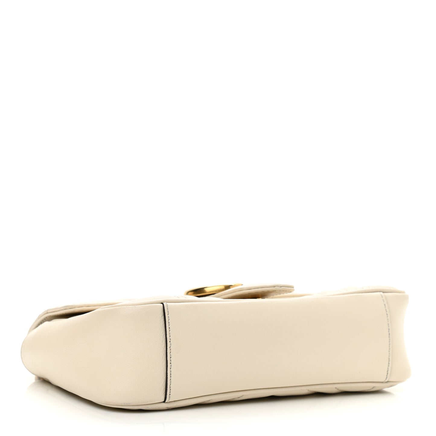 Calfskin Matelasse Mini GG Marmont Shoulder Bag White