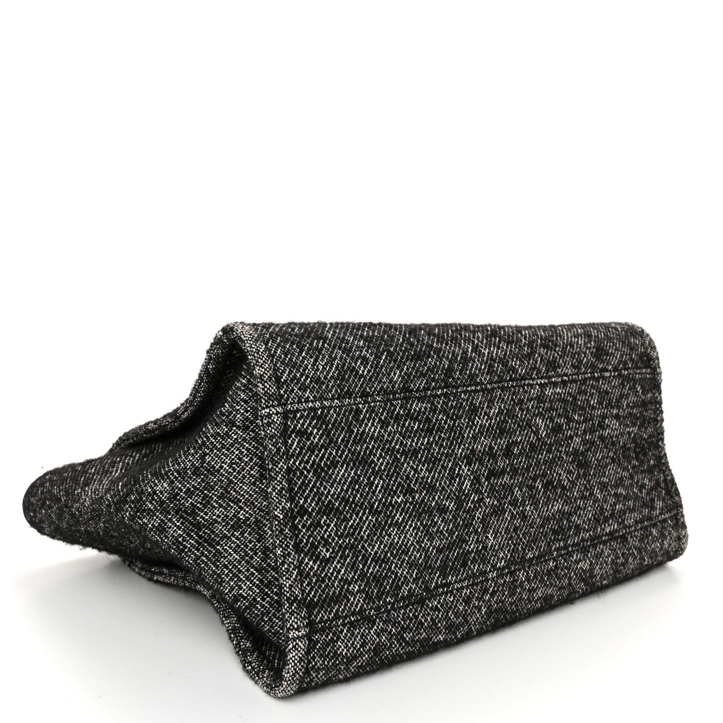 Mixed Fibers Calfskin Medium Deauville Tote Black
