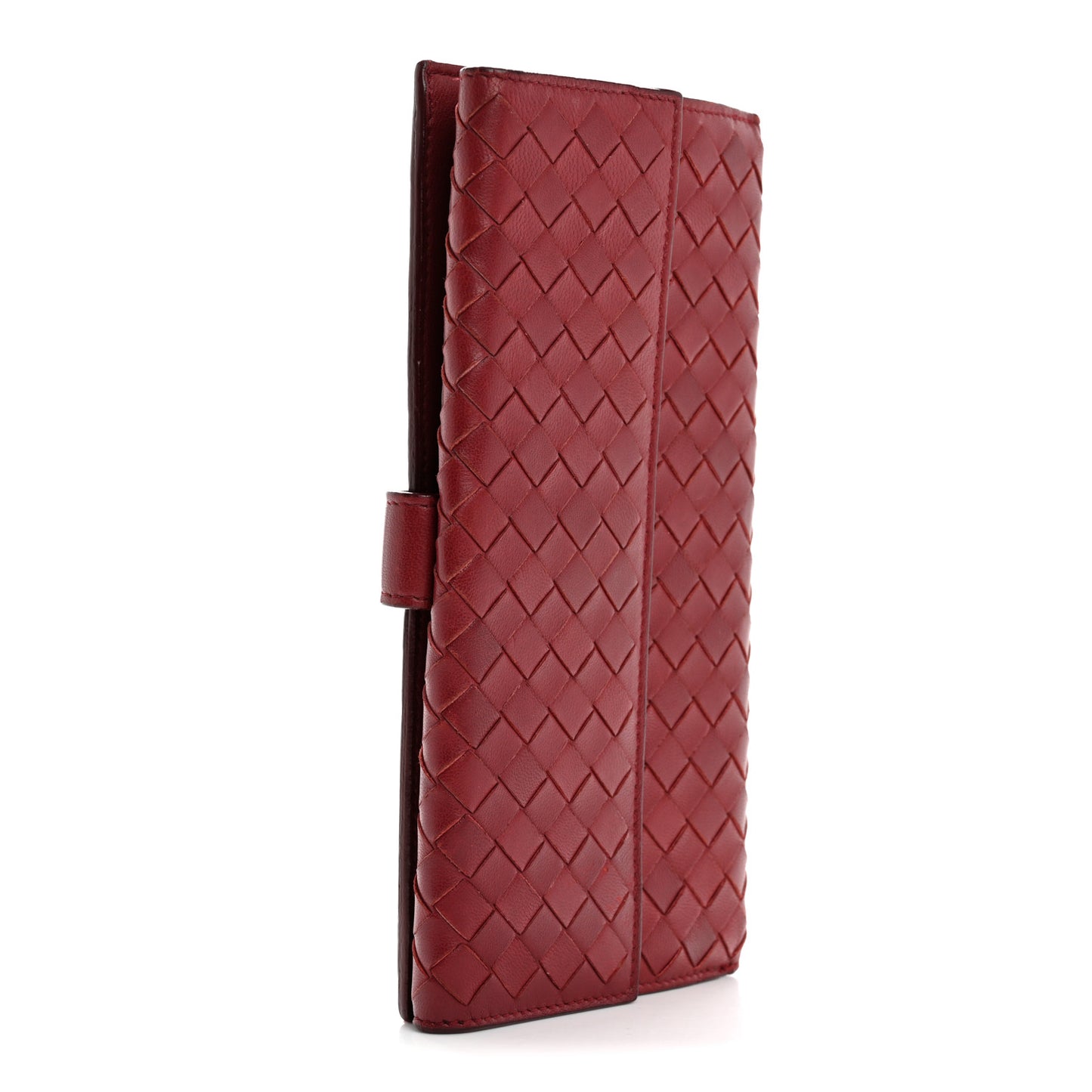 Nappa Intrecciato Continental Wallet Dark Red