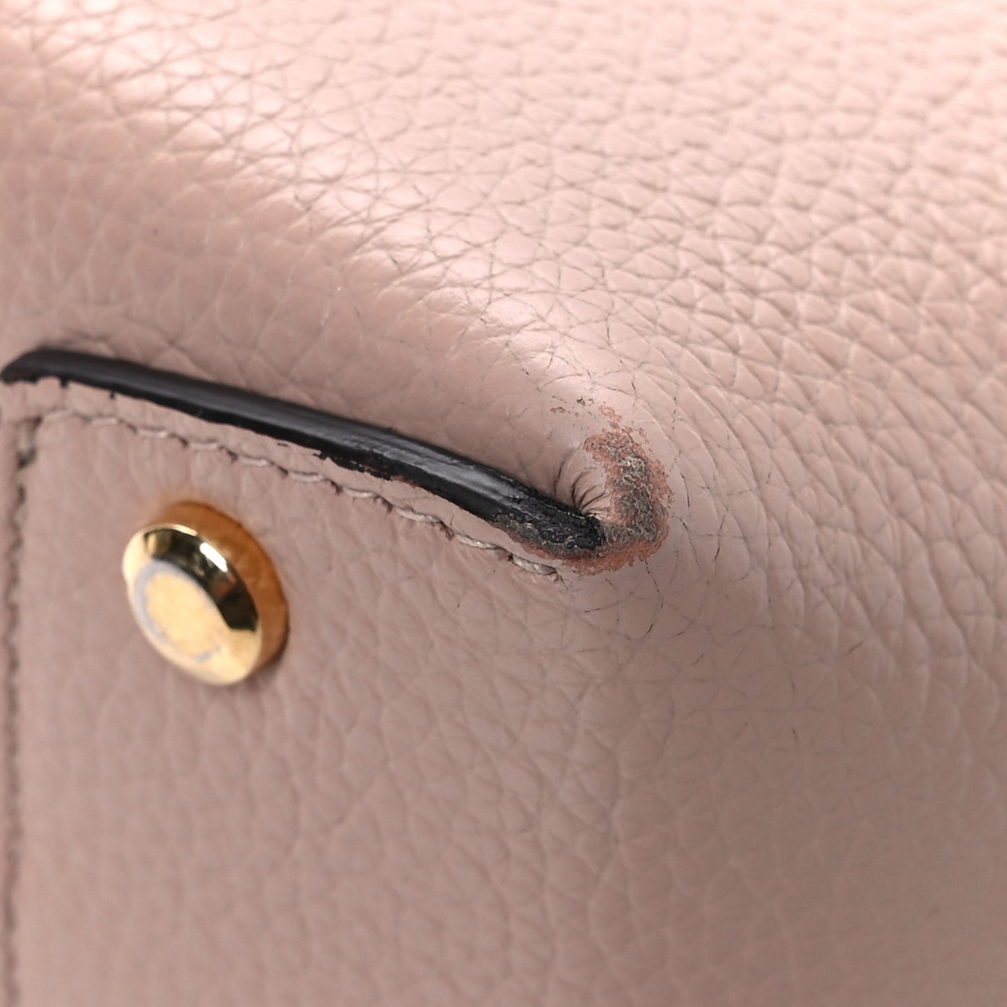 Grained Calfskin Mini Gancino Bucket Bag Amaretti