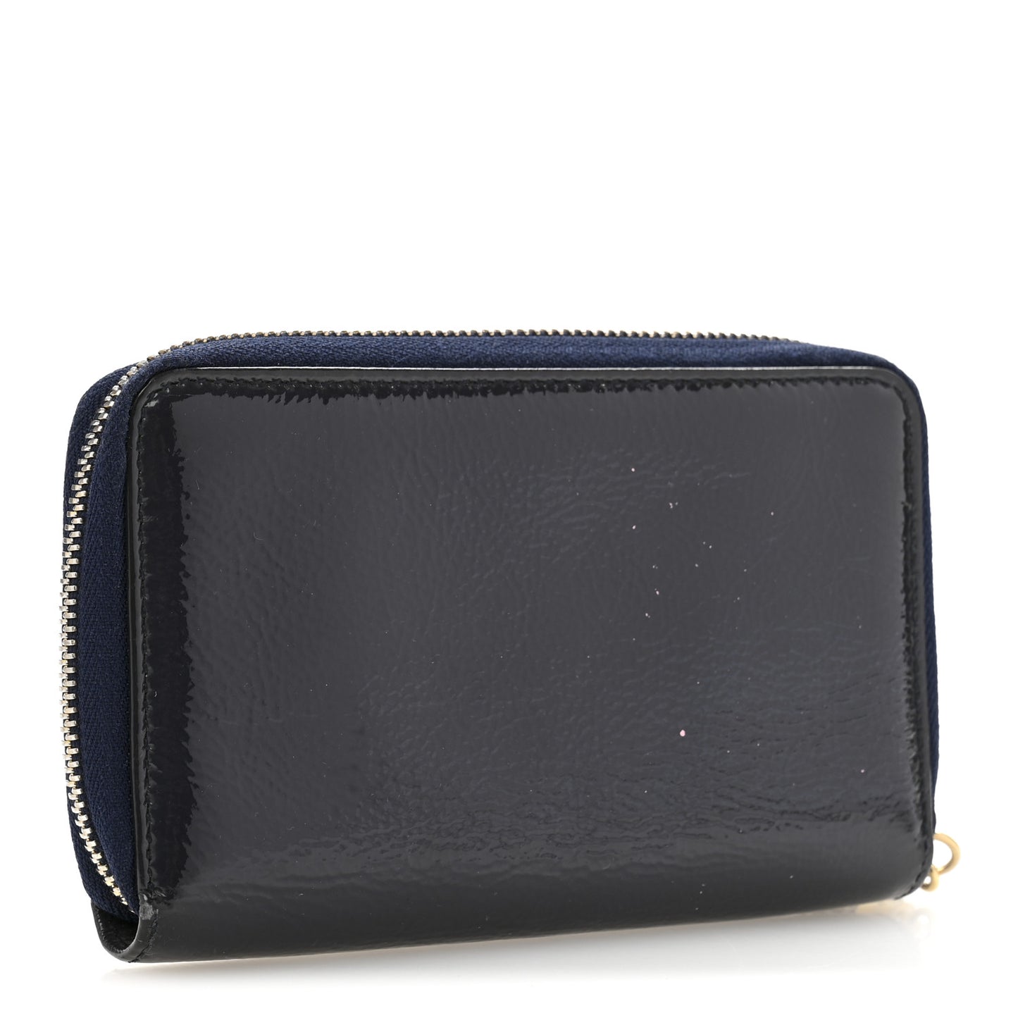 Patent Medium Soho Zip Around Wallet Navy