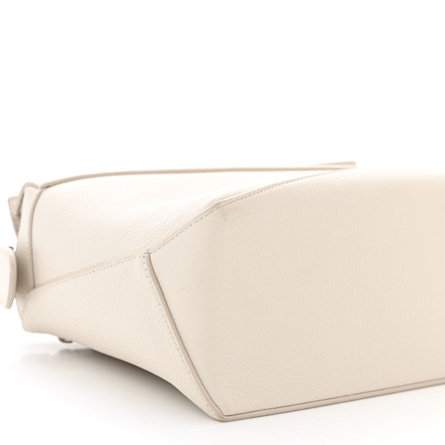 Soft Grained Calfskin Small Puzzle Edge Bag Soft White