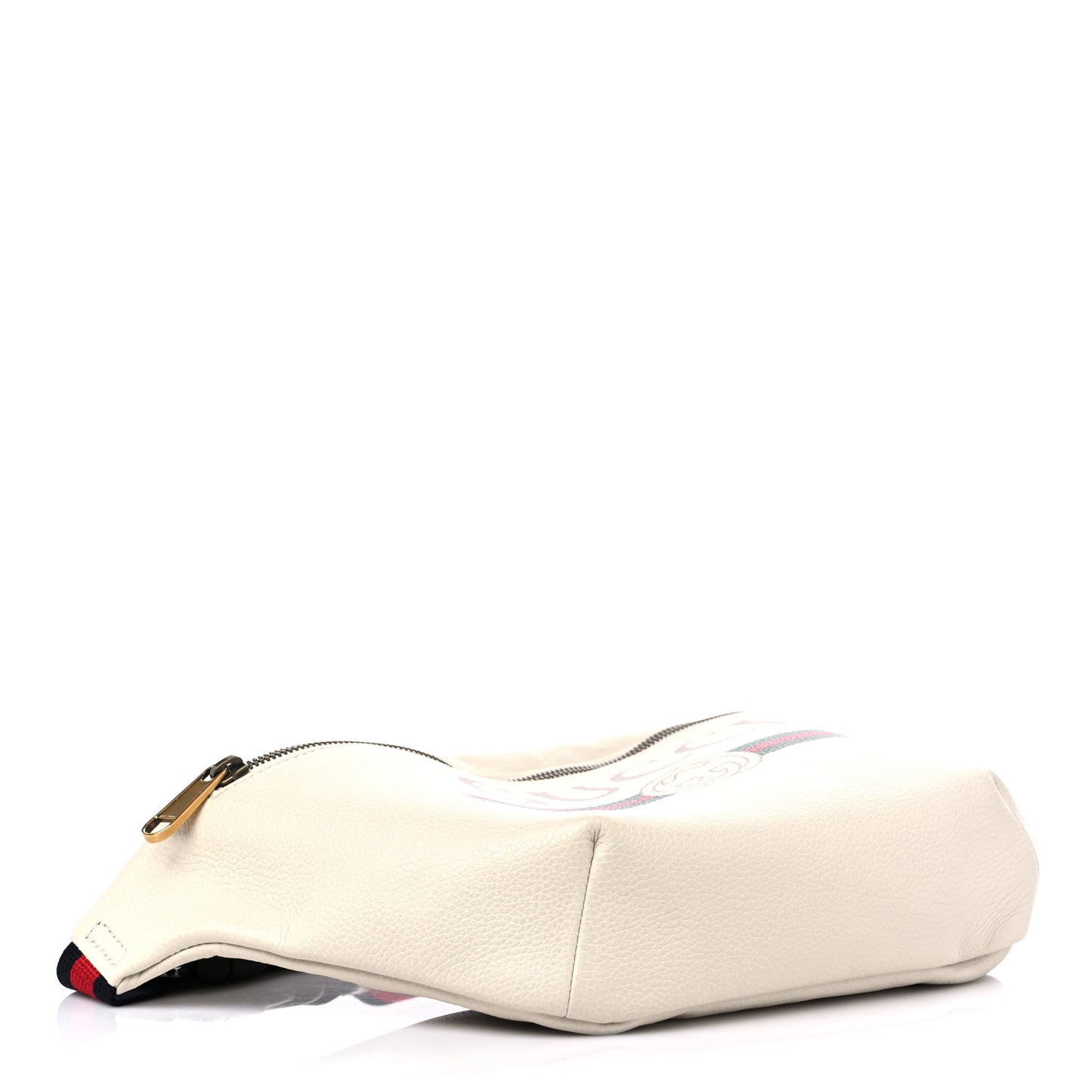 Grained Calfskin Logo Belt Bag White