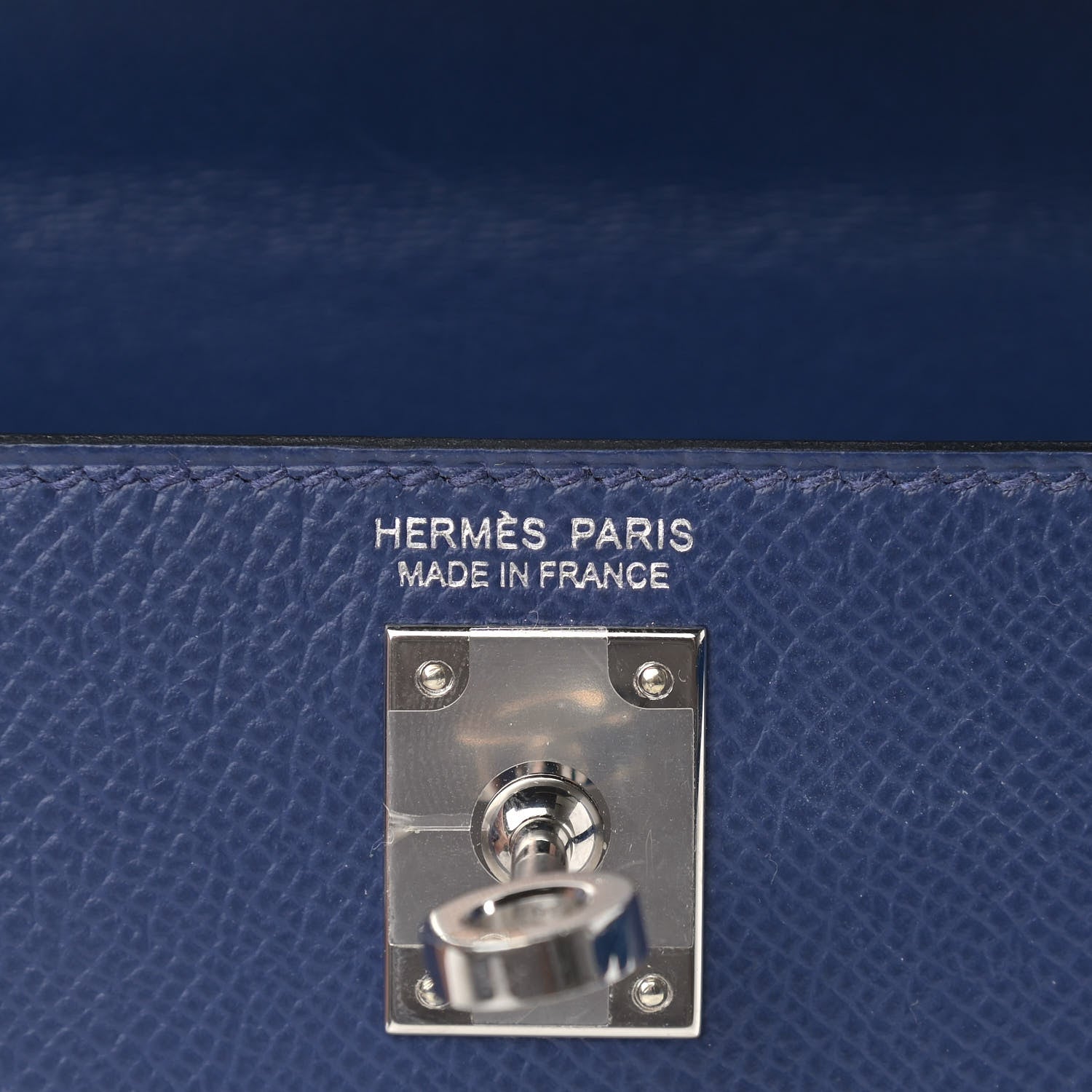 Hermes Epsom Mini Kelly Sellier 20 Bleu Saphir Bleu France Black 6 of 12