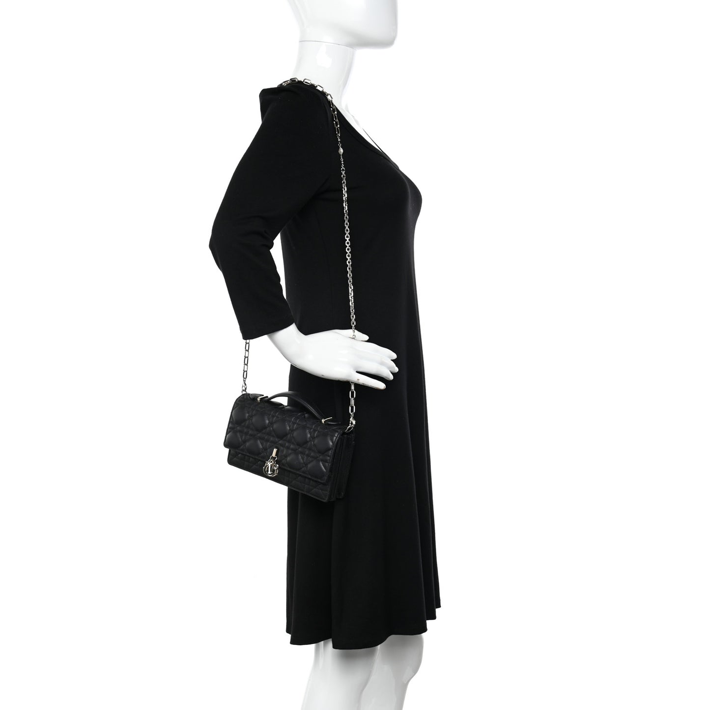 Lambskin Cannage Mini My Dior Bag Black