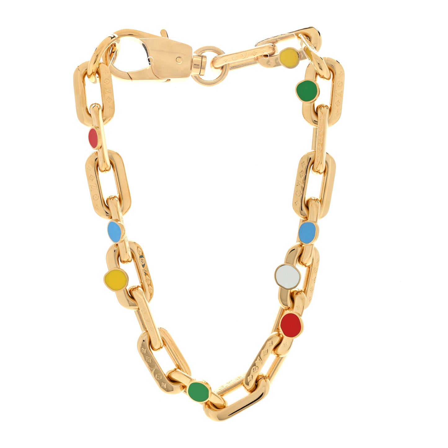 LV X YK Infinity Dots Edge Necklace MM Gold