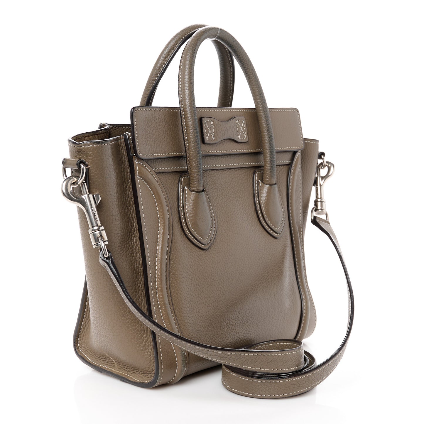 Drummed Calfskin Nano Luggage Souris
