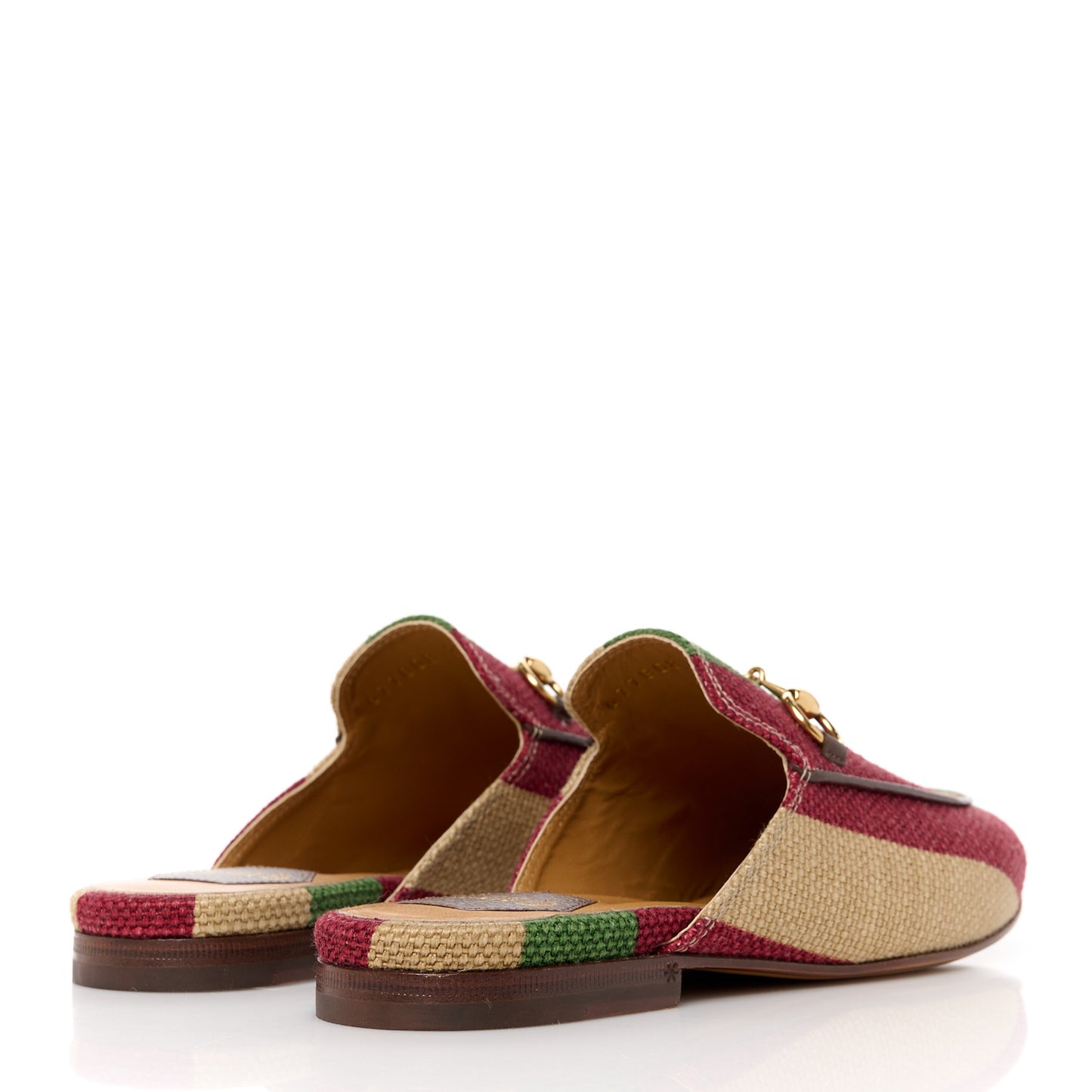 Canvas Marley Stripe 100 Centennial Womens Princetown Slippers 35 Beige New Acero