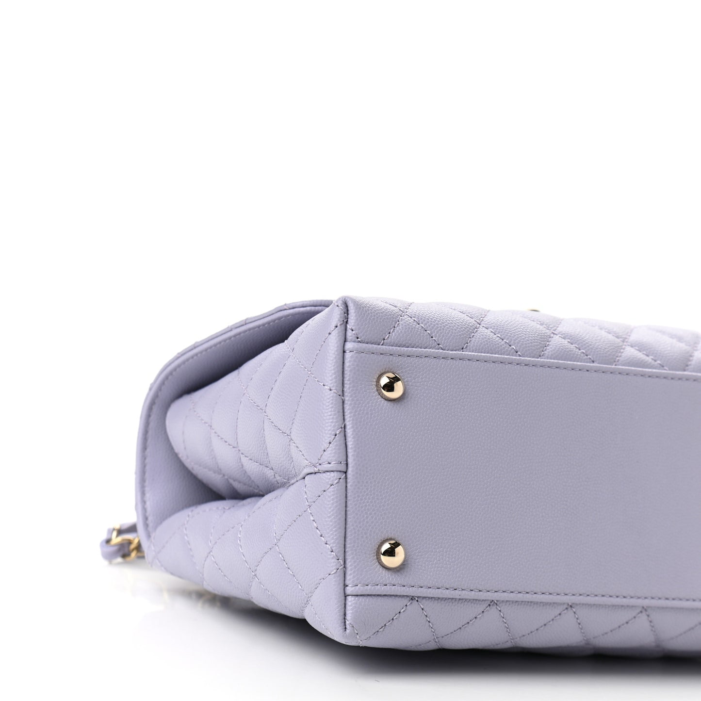 Caviar Quilted Small Coco Handle Flap Light Purple