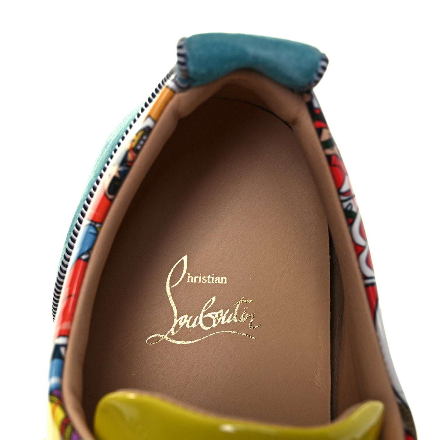 Calfskin Patent Mens Louis Junior Spikes Orlato Flat Sneakers 44 Version Multicolor